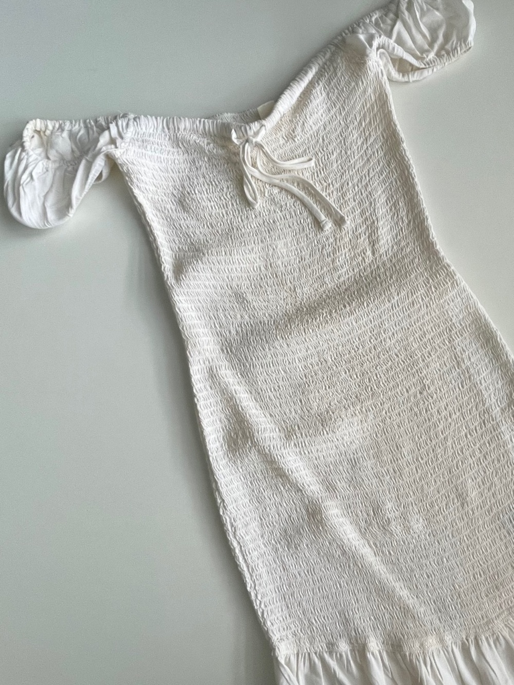 Roxy smocked white dress